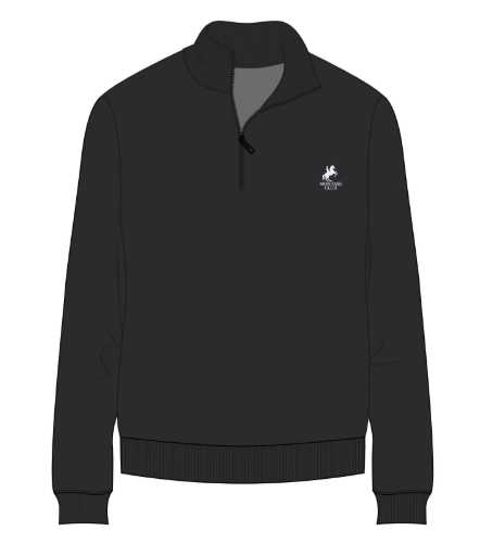 Men's Black Quarter Zip